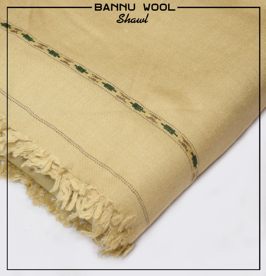 Gents Bannu Wool Shawl | Beige