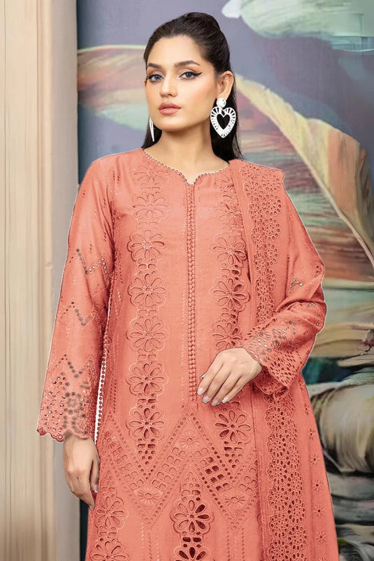 Chikenkari Lawn 3PC Embroidered Shirt with Chikenkari Dupatta MD-0002B