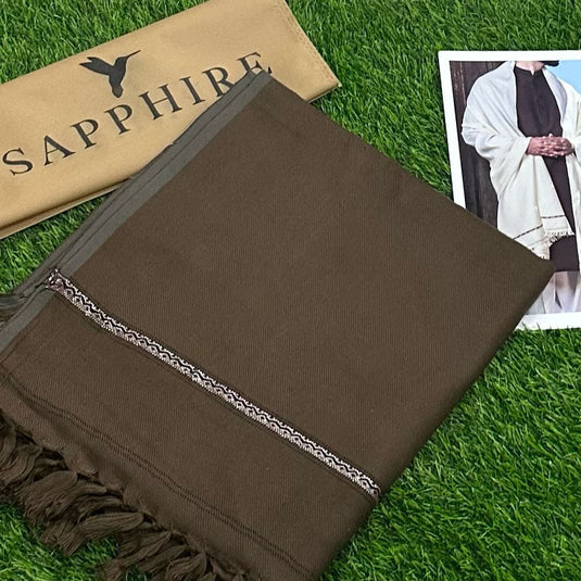 Sapphire Mens Pure Wool Shawl | 07