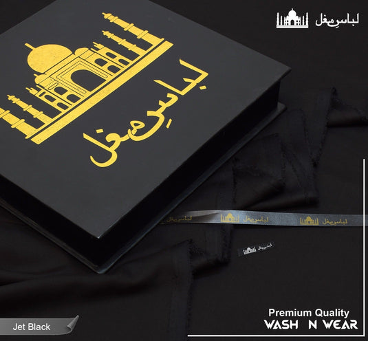 Libas E Mughal Wash and Wear Suit for Men | Jet Black